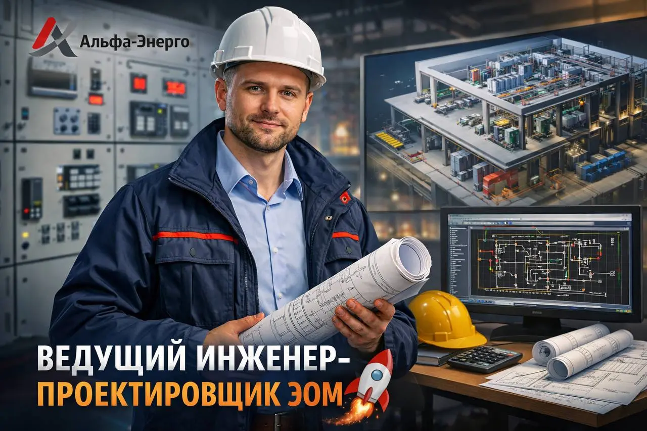 ВЕДУЩИЙ ИНЖЕНЕР-ПРОЕКТИРОВЩИК ЭОМ
160 000₽ - 220 000₽
Альфа-Энерго
• Москва, м. Преображенская площадь
• Строительство
• +79801572795
В этом посте были ссылки, но мы их удалили по правилам Сетки | Сетка — социальная сеть от hh.ru