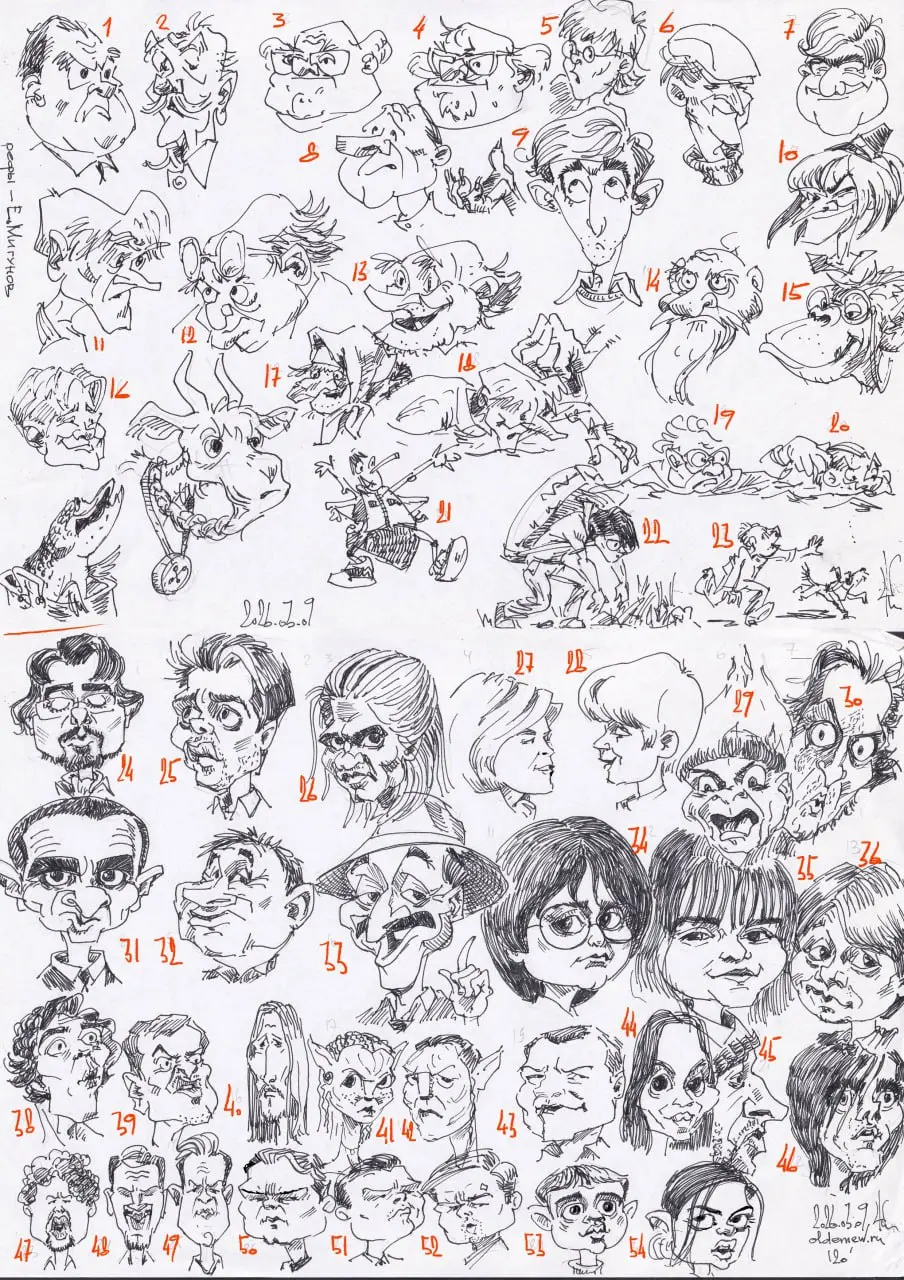 100 людей за 10 дней 1 день!
Рисуем с удовольствием и куражом!
Начал с вольных копий иллюстраций Евгения Мигунова к Стругацким ("Понедельник..." и "Сказка о тройке"). Это номера 1-23 | Сетка — социальная сеть от hh.ru