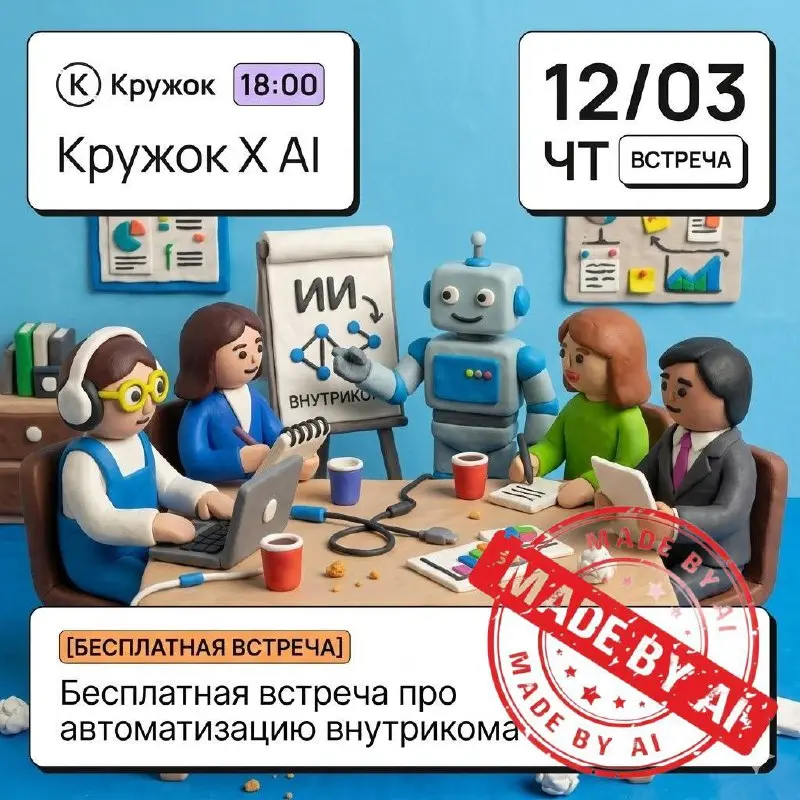 А давненько мы с вами не встречались в открытом формате! 🥹
В этот четверг в 18:00 будем исправляться — зову всех желающих поболтать про AI и то, какую операционку уже сейчас можно автоматизировать вну... | Сетка — социальная сеть от hh.ru