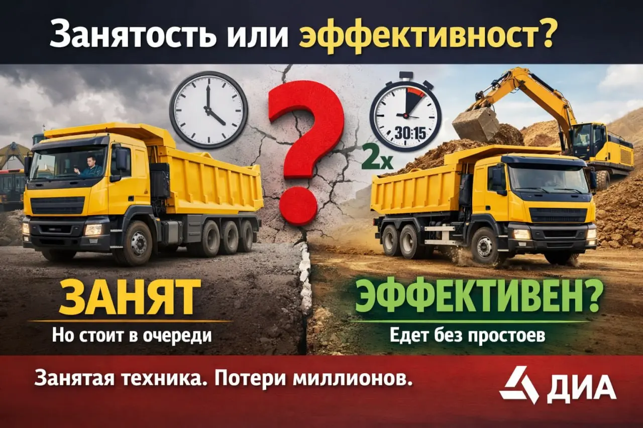 Занятый транспорт — не значит эффективный
Во многих компаниях руководители смотрят на один показатель:
техника работает или стоит | Сетка — социальная сеть от hh.ru