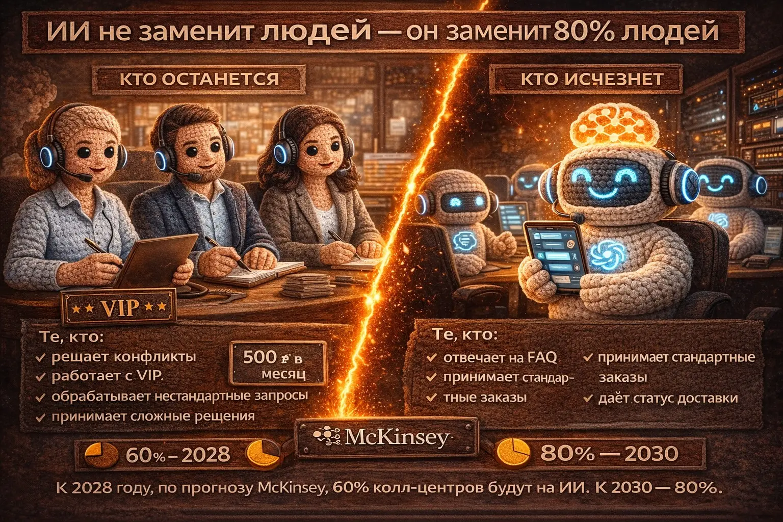 ИИ не заменит людей — он заменит 80% сотрудников | Сетка — социальная сеть от hh.ru