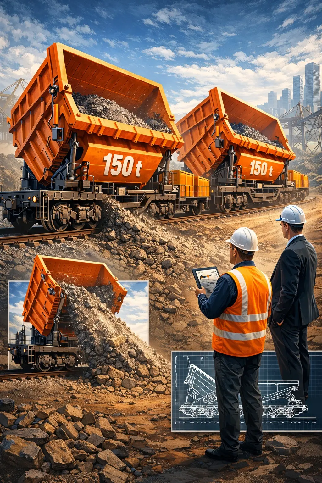 Думпкары грузоподъемностью 150 тонн: применение и покупка на | Сетка — социальная сеть от hh.ru