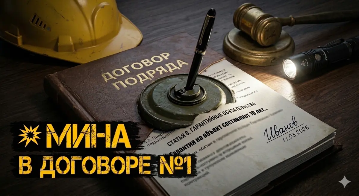 Срок гарантии 10 лет: красивый жест или юридический суицид
💥Мина в договоре №1
На переговорах это звучит солидно: «Мы строим на века, даем 10 лет гарантии!» | Сетка — социальная сеть от hh.ru