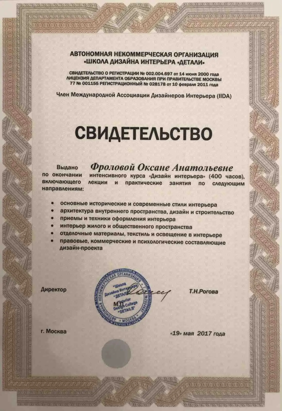 Оксана Фролова