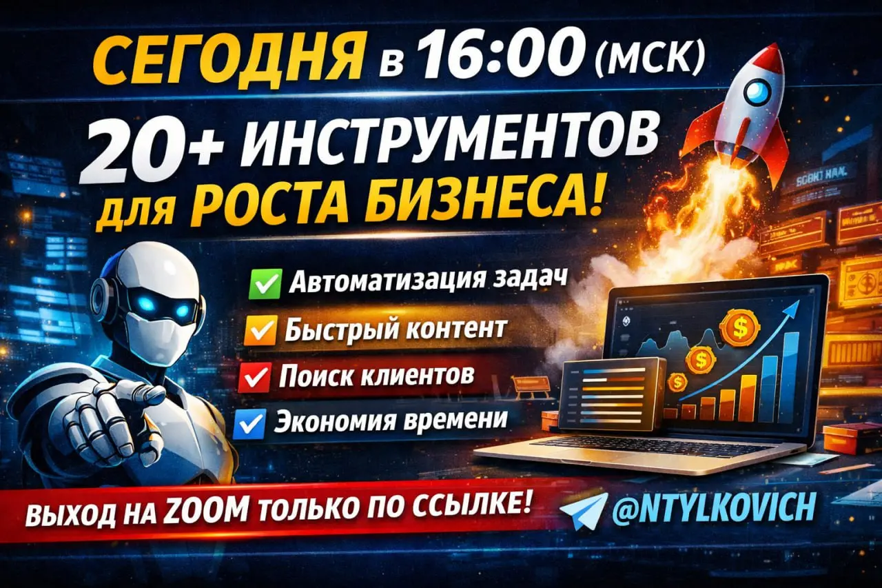 ⚠️ Сегодня в 16:00 (МСК) будет закрытый Zoom-разбор 20+ инструментов, которые помогают ускорять работу и усиливать результаты в бизнесе.
Это не лекция и не теория | Сетка — социальная сеть от hh.ru