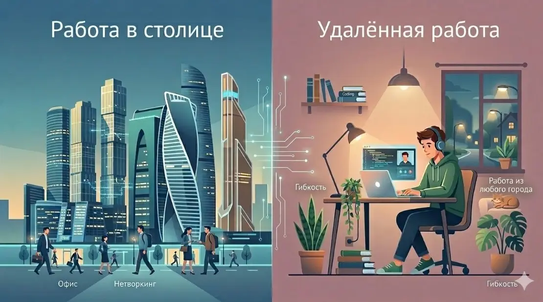 ❓ Переезд в столицу – единственный путь для роста в IT? | Сетка — социальная сеть от hh.ru