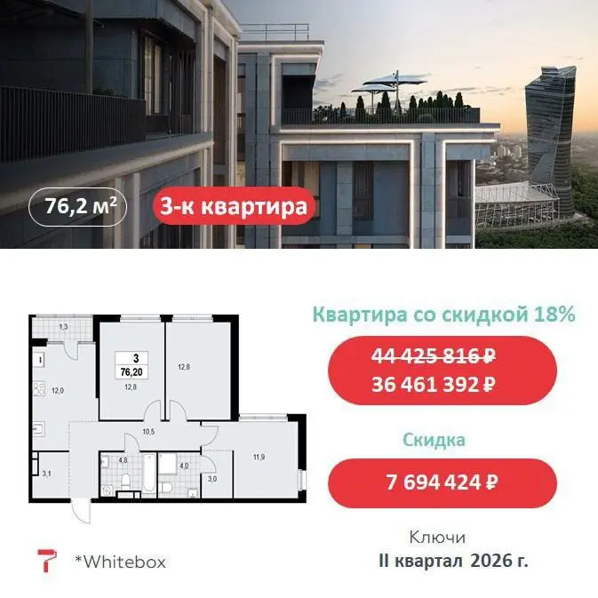 🏢Квартиры Дня
И снова для вас варианты квартир со скидками, планировки которых подходят под любой состав семьи
Скидки до 18% только в марте | Сетка — социальная сеть от hh.ru
