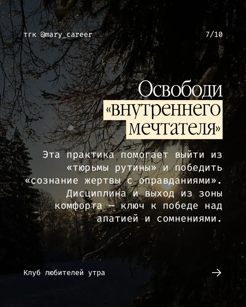 Как я стала просыпаться без будильника ⏰
При желании и возможности любое время суток можно сделать продуктивным.
Робин Шарма
«Клуб 5 часов утра»
#клублюбителейутра #утро #читаемхорошиекниги | Сетка — социальная сеть от hh.ru