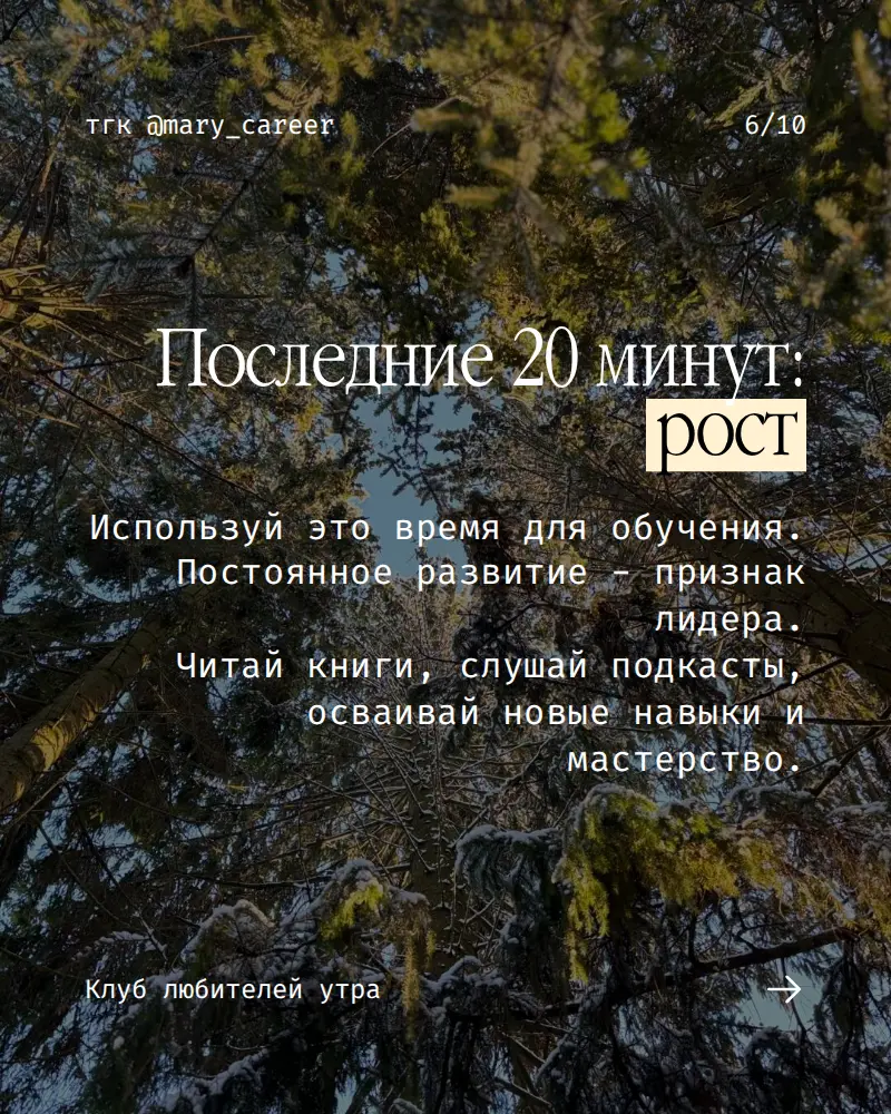 Как я стала просыпаться без будильника ⏰
При желании и возможности любое время суток можно сделать продуктивным.
Робин Шарма
«Клуб 5 часов утра»
#клублюбителейутра #утро #читаемхорошиекниги | Сетка — социальная сеть от hh.ru