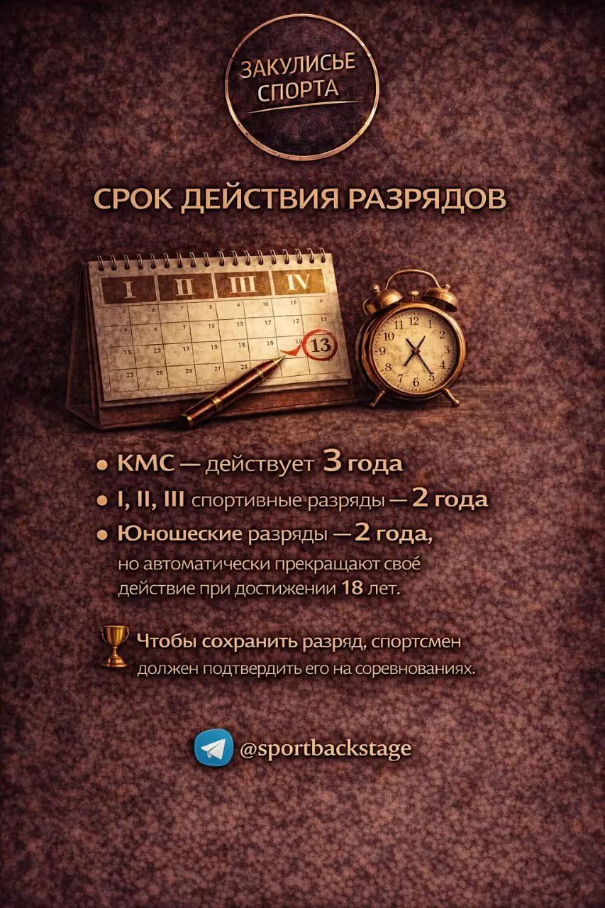 ⁉️Как происходит присвоение спортивных разрядов и сколько они действуют?
Разбираем систему, сроки и правила присвоения разрядов.
#ЗакулисьеСпорта #Разряды | Сетка — социальная сеть от hh.ru