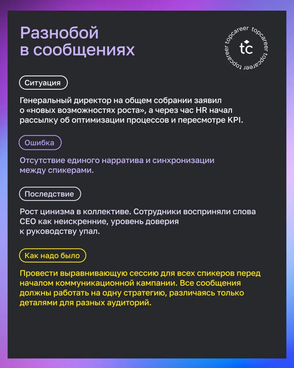 💸 Три ошибки в коммуникациях, которые стоят компании ключевых сотрудников
Мы уже обсудили метрики эффективности внутренних коммуникаций и роль линейных руководителей | Сетка — социальная сеть от hh.ru