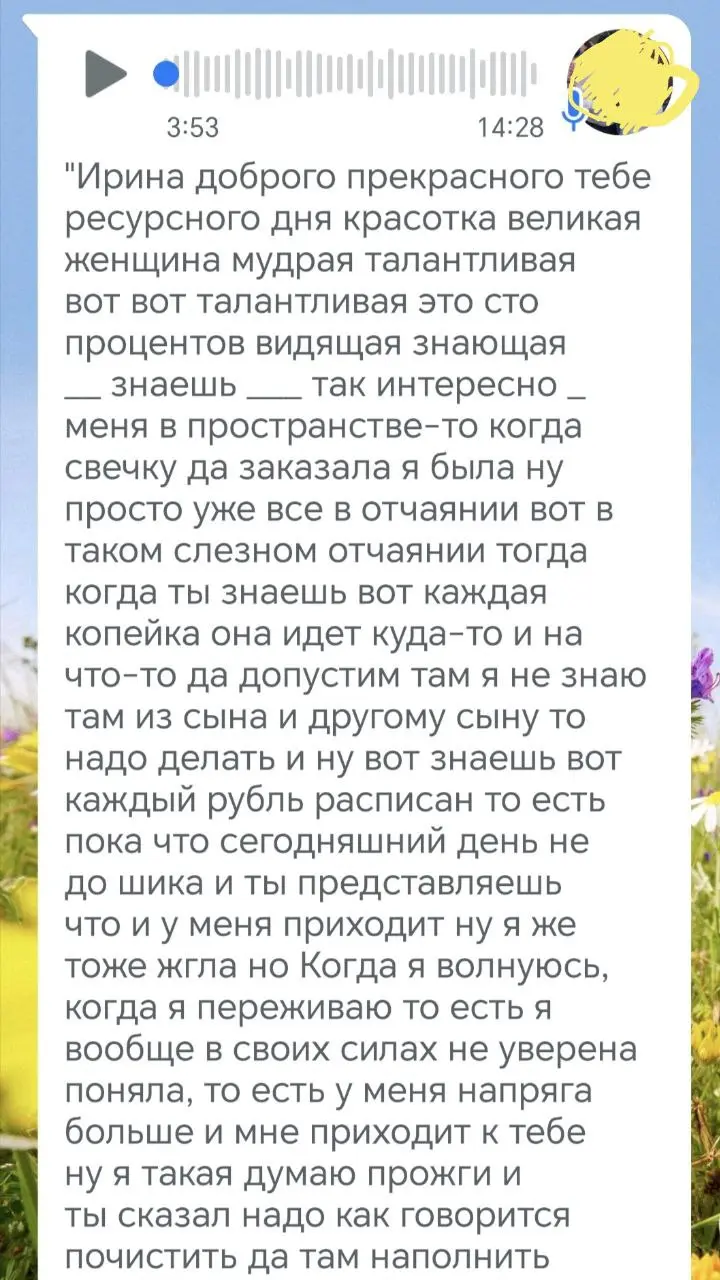Приятно получать такие сообщения. Голосовое выставить не получается, поэтому вотсап сдела расшифровку, делюсь с вами | Сетка — социальная сеть от hh.ru