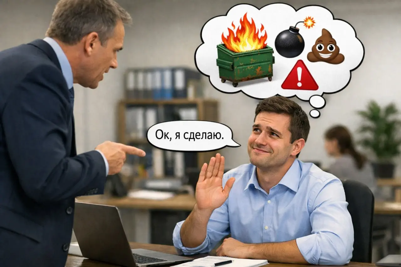 Сотрудник перестал спорить
В то время я был очень молодым, самоуверенным и неопытным руководителем.
В понедельник утром на планерке я снова не сдержался | Сетка — социальная сеть от hh.ru