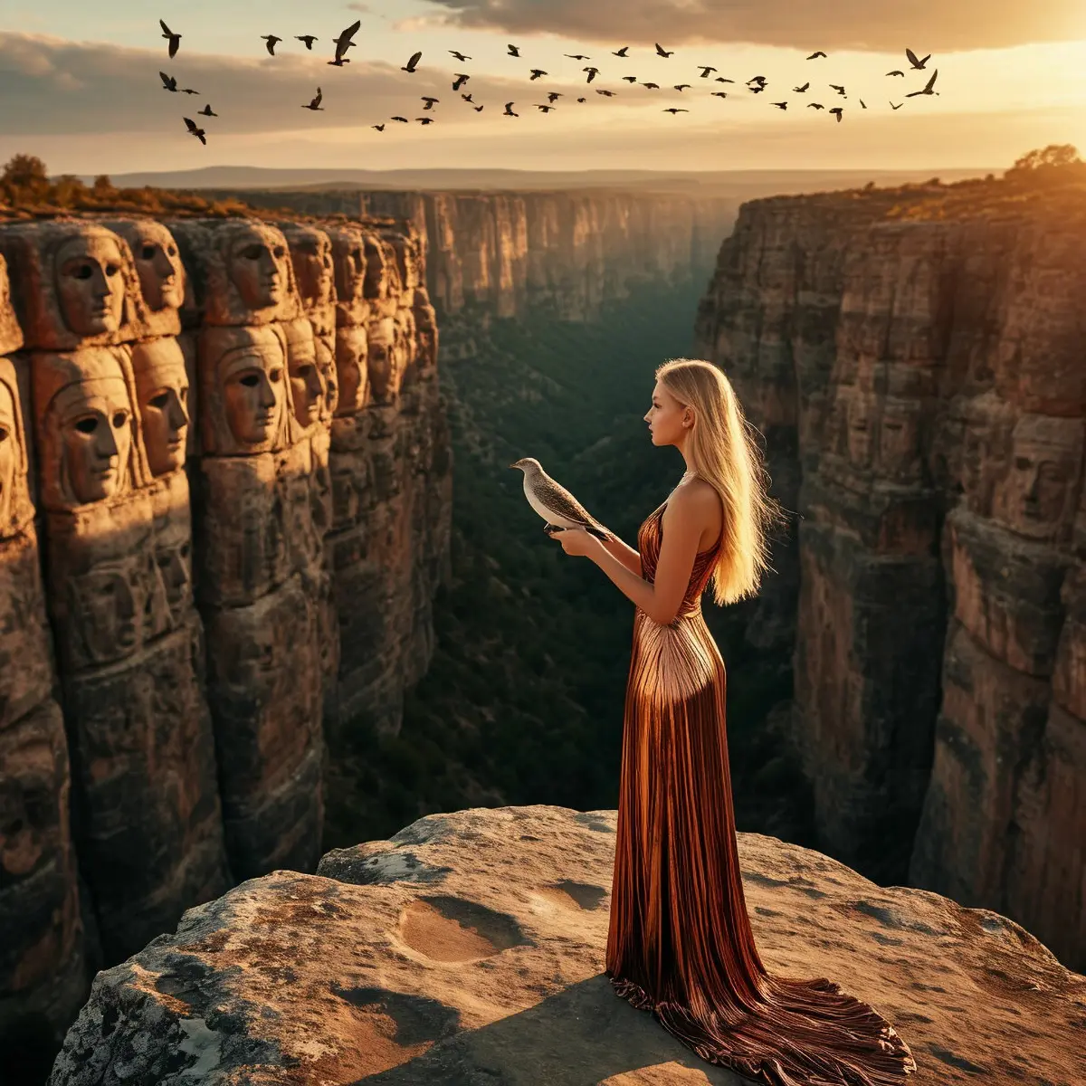 Кадр сделан в «Шедевриуме» за 2 минуты. Но подготовка — дольше
Я не пишу «красивая девушка на закате». Я ищу образы, которые говорят сами за себя. Медь, которая ржавеет и светится | Сетка — социальная сеть от hh.ru