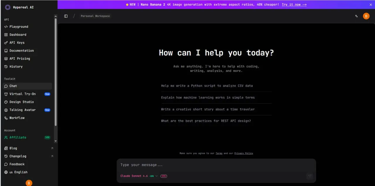 Hypereal AI – это не просто очередной чат с нейросетью, а полноценный рабочий инструмент для тех, кто хочет быстрее писать, анализировать, кодить и собирать идеи в одном окне | Сетка — социальная сеть от hh.ru