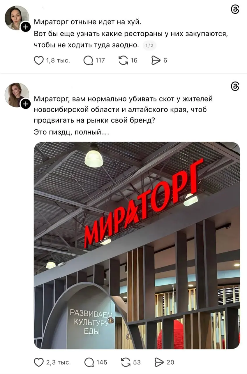 Мы ещё от отмены Додо не отошли, а пользователи интернета теперь призывают отменять следующую жертву — Мираторг | Сетка — социальная сеть от hh.ru