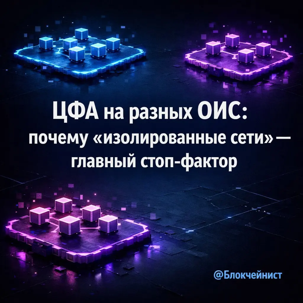 🚀 ЦФА на разных ОИС: почему «изолированные сети» — главный стоп-фактор, а не технология ⚙️
Про ЦФА любят спорить как про технологию: какой реестр, какие смарт-контракты, какая скорость, какие «фичи» | Сетка — социальная сеть от hh.ru