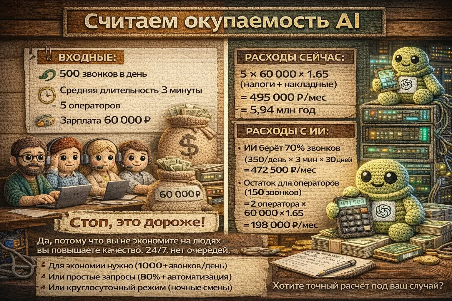 Считаем реальную выгоду AI | Сетка — социальная сеть от hh.ru