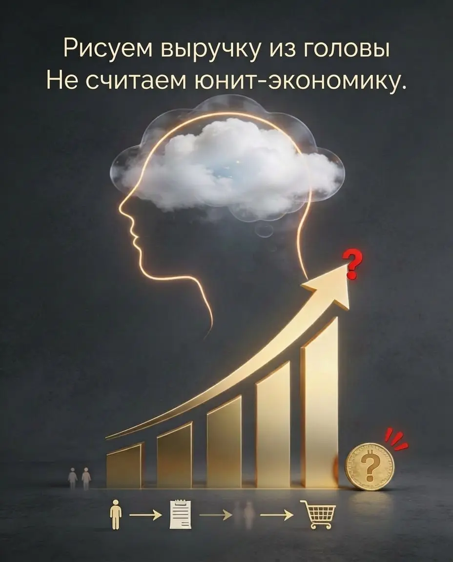 7 частых ошибок при составлении финмодели
1. Финмодель строят “от хотелок”, а не от реальности
Когда выручку рисуют из головы, а не из конверсий, среднего чека, мощности команды и рынка.
​
2 | Сетка — социальная сеть от hh.ru