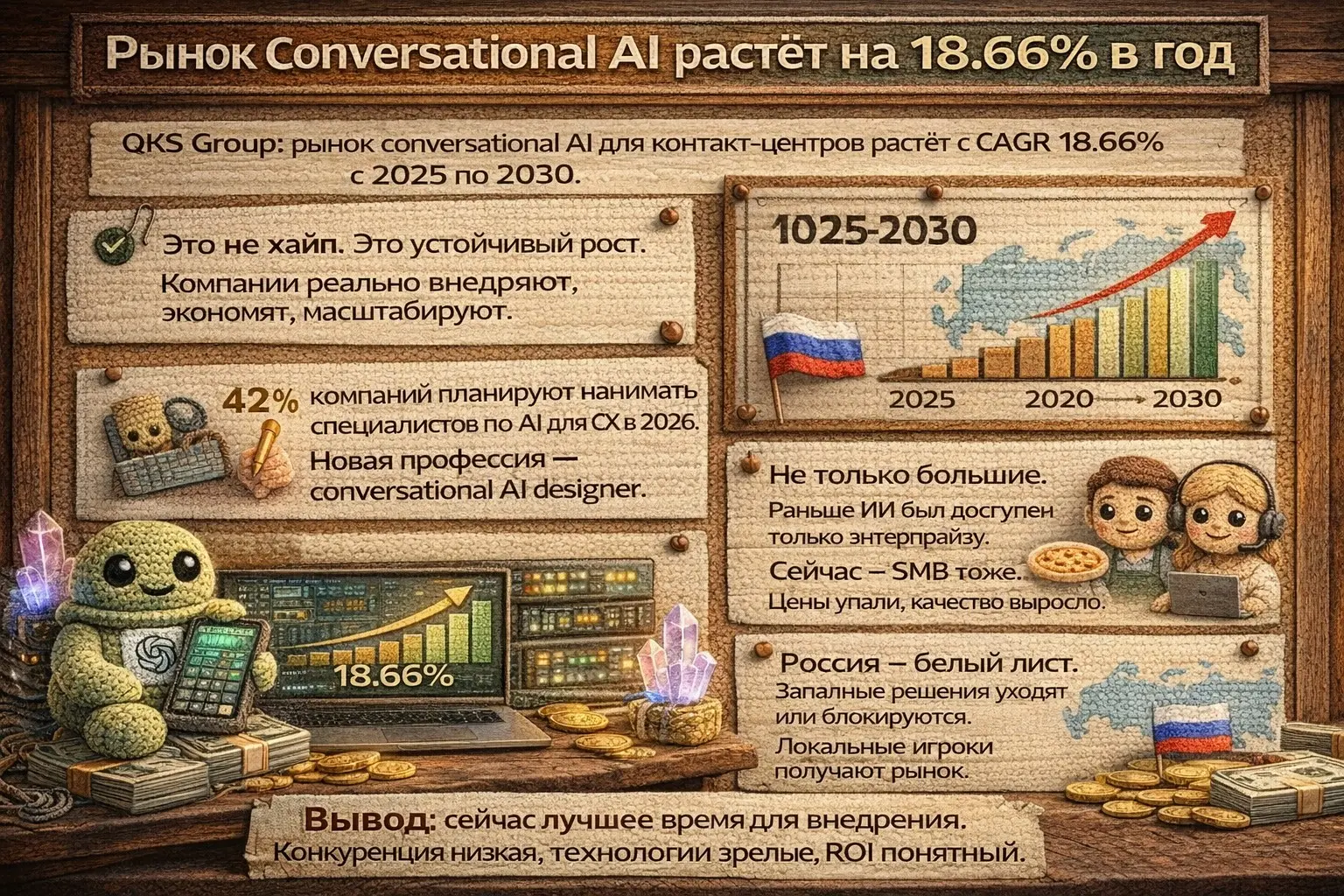 Рынок AI растёт на 18.66% в год | Сетка — социальная сеть от hh.ru