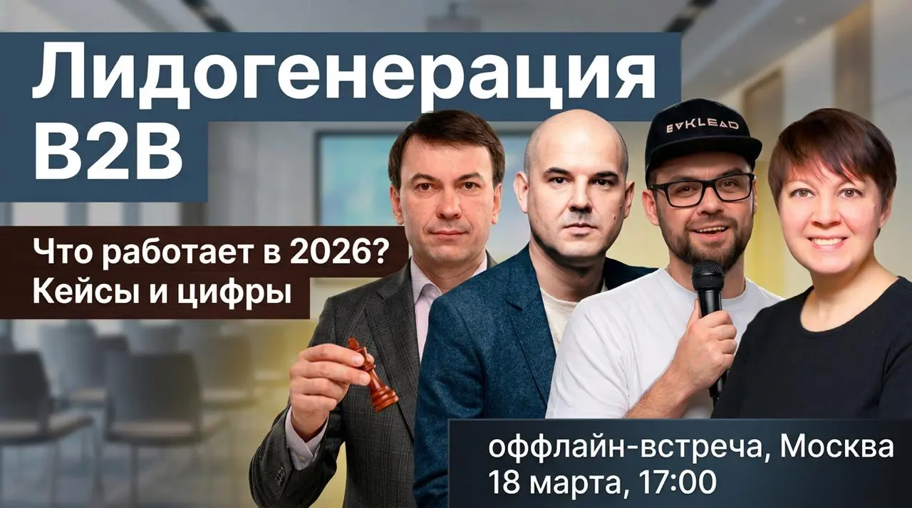 🗓 18 марта в 17-00 встречаемся оффлайн в Москве!
Выступаю оффлайн у Александра Пашигрева в клубе B2B Drive | Сетка — социальная сеть от hh.ru