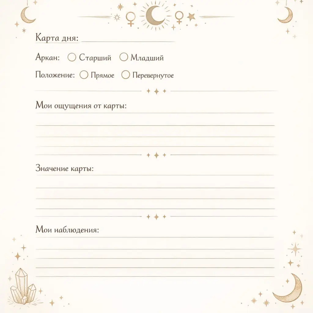 ✨ ДРУЗЬЯ! ✨
Любите работать с картами Таро, оракулами или просто вести дневник своих ощущений и наблюдений?
Я подготовила для вас варианты страниц дневника, которые помогут структурировать ваши записи... | Сетка — социальная сеть от hh.ru
