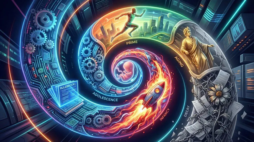 Почему компании стареют и умирают? (Ликбез по Адизесу)
📌 Почему бизнес, который вчера рвал рынок, сегодня еле дышит?
Почему стартапы взлетают и тут же сгорают?
А кто-то переживает десятилетия и всё ещ... | Сетка — социальная сеть от hh.ru