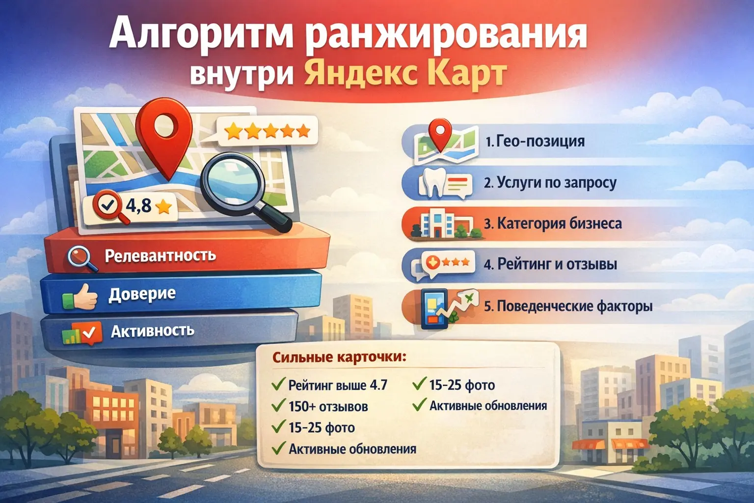 Алгоритм ранжирования внутри Яндекс Карты | Сетка — социальная сеть от hh.ru