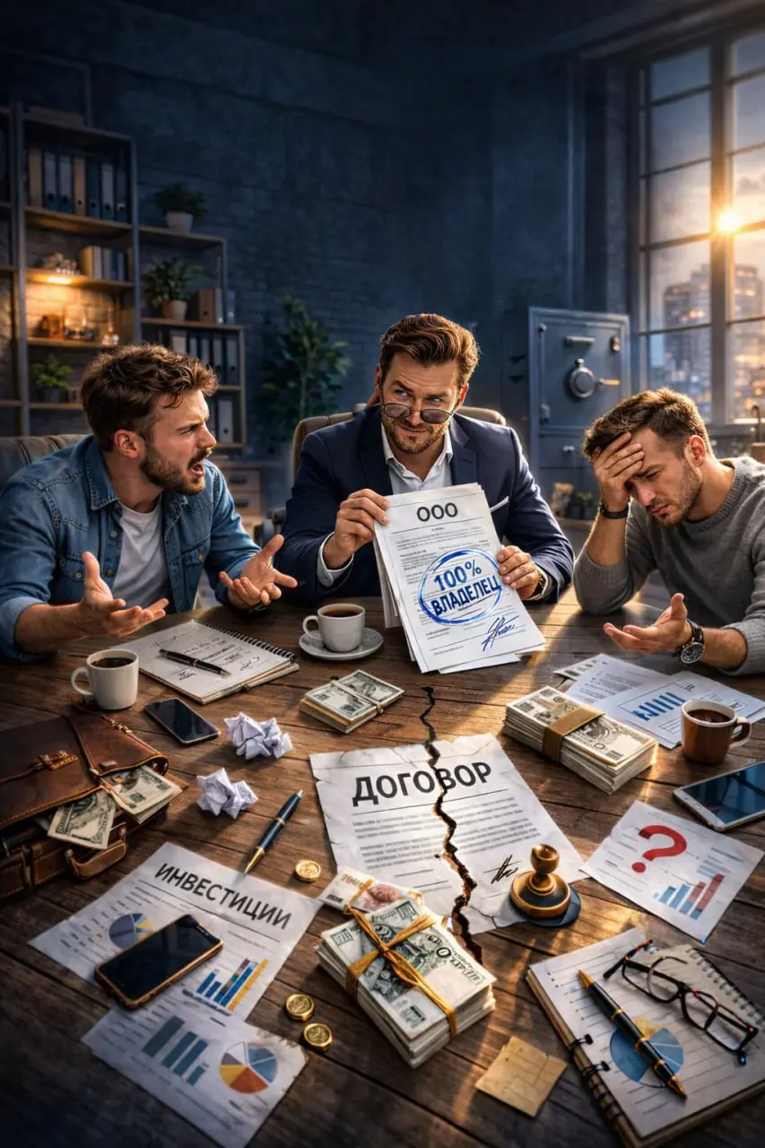 Дружба дружбой, а прибыль — по документам
Три друга запускают проект. Сначала работают вообще без оформления. Потом один открывает ИП, потому что так быстрее принимать деньги | Сетка — социальная сеть от hh.ru