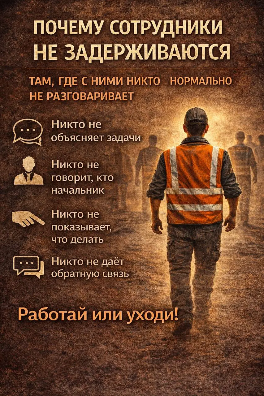 Почему сотрудники не задерживаются там, где с ними никто нормально не разговаривает
На производстве часто недооценивают одну простую вещь — обычное человеческое общение | Сетка — социальная сеть от hh.ru