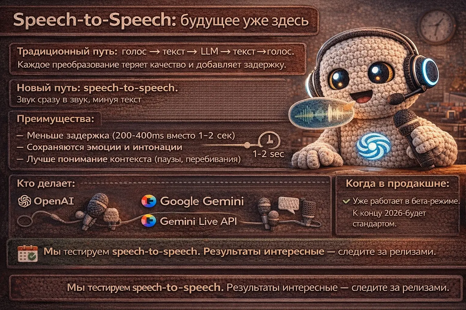 Speech-to-Speech: будущее уже здесь | Сетка — социальная сеть от hh.ru