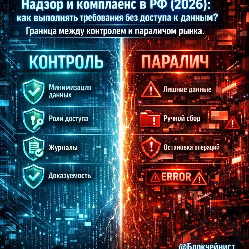 ⚠️ Надзор и комплаенс в РФ (2026): как выполнять требования и проверки без доступа к персональным данным — где граница между контролем и параличом рынка ❌
В 2026 комплаенс в РФ всё чаще упирается в пр... | Сетка — социальная сеть от hh.ru