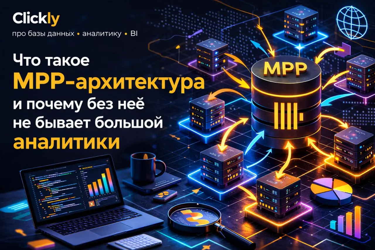 ⚙️ Что такое MPP-архитектура и почему без неё не бывает большой аналитики
Когда данных мало, один сервер ещё справляется | Сетка — социальная сеть от hh.ru