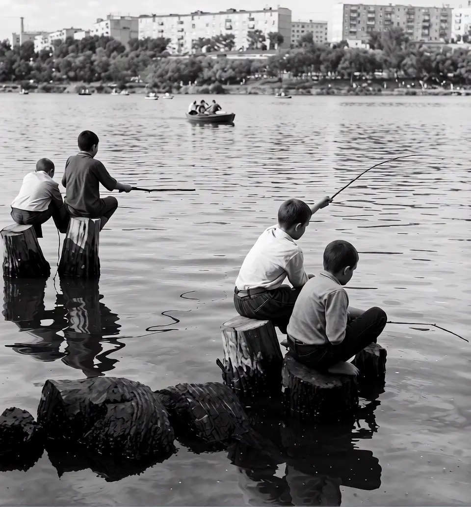 Донецк. Рыбалка на первом городском. 1965 год | Сетка — социальная сеть от hh.ru