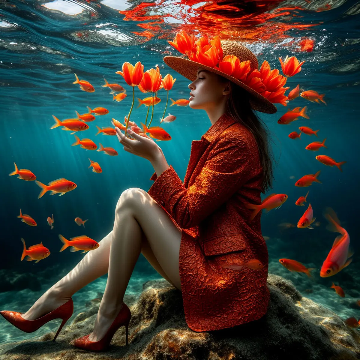 Идея: Весна в реке
Вода — первая, кто чувствует весну. Лед уходит, течение ускоряется, и сквозь холодную прозрачность пробиваются первые лучи, оживляя реку изнутри | Сетка — социальная сеть от hh.ru