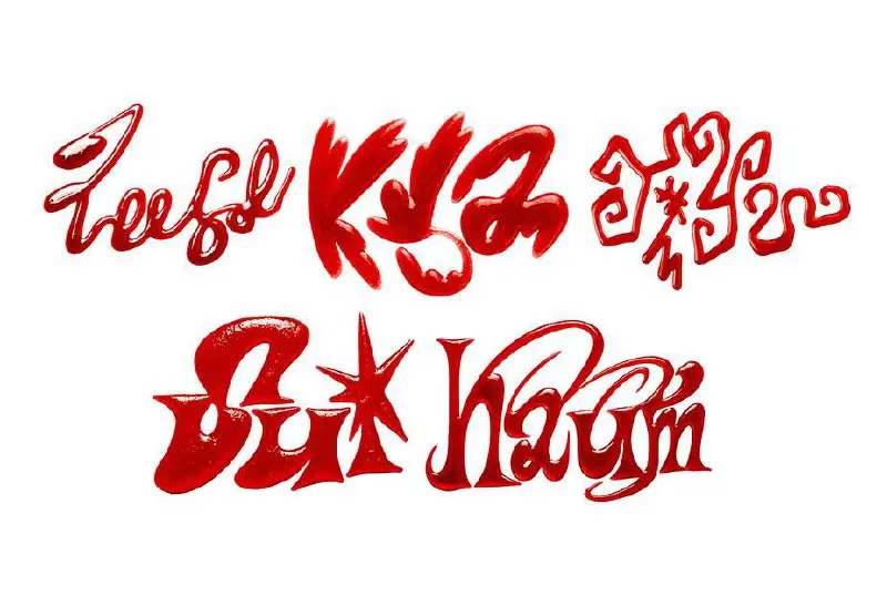 Покажу вам один интересный проект с Behance — KiiiKiii member lettering от автора DU. Это личный проект, опубликованный в феврале 2025 года | Сетка — социальная сеть от hh.ru