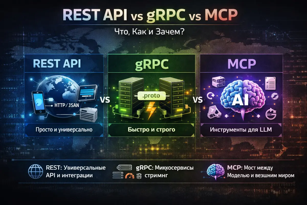 REST API, gRPC или MCP, что лучше 🤔 | Сетка — социальная сеть от hh.ru