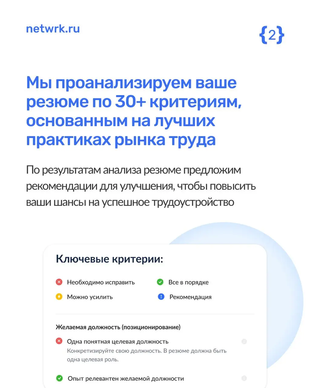 Как наш ИИ-эксперт анализирует резюме?
NETWRK позволяет любому желающему взглянуть на свое резюме глазами работодателя | Сетка — социальная сеть от hh.ru