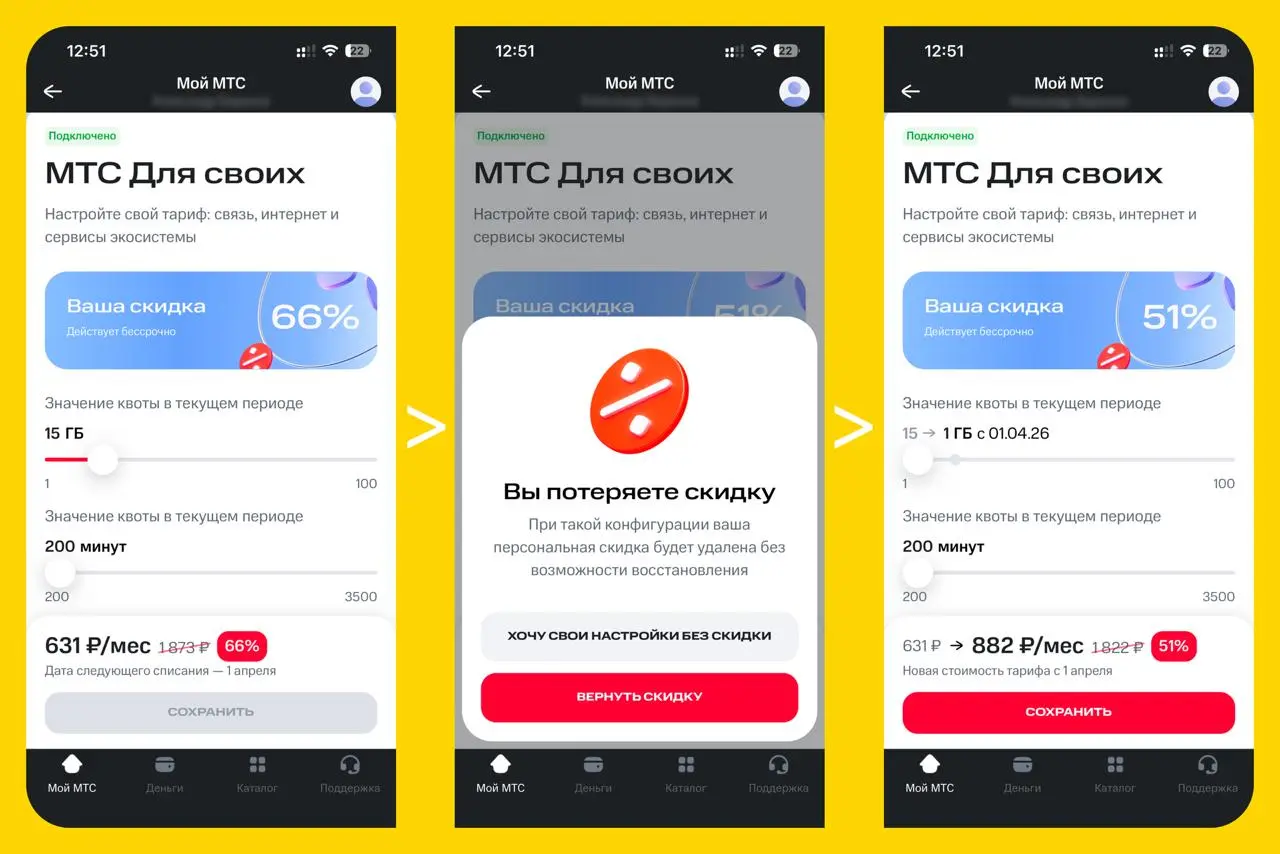 Решил ужать пакет мобильного интернета в своём тарифе-конструкторе от МТС. Всё равно мобильный интернет как таковой в России перестал существовать | Сетка — социальная сеть от hh.ru