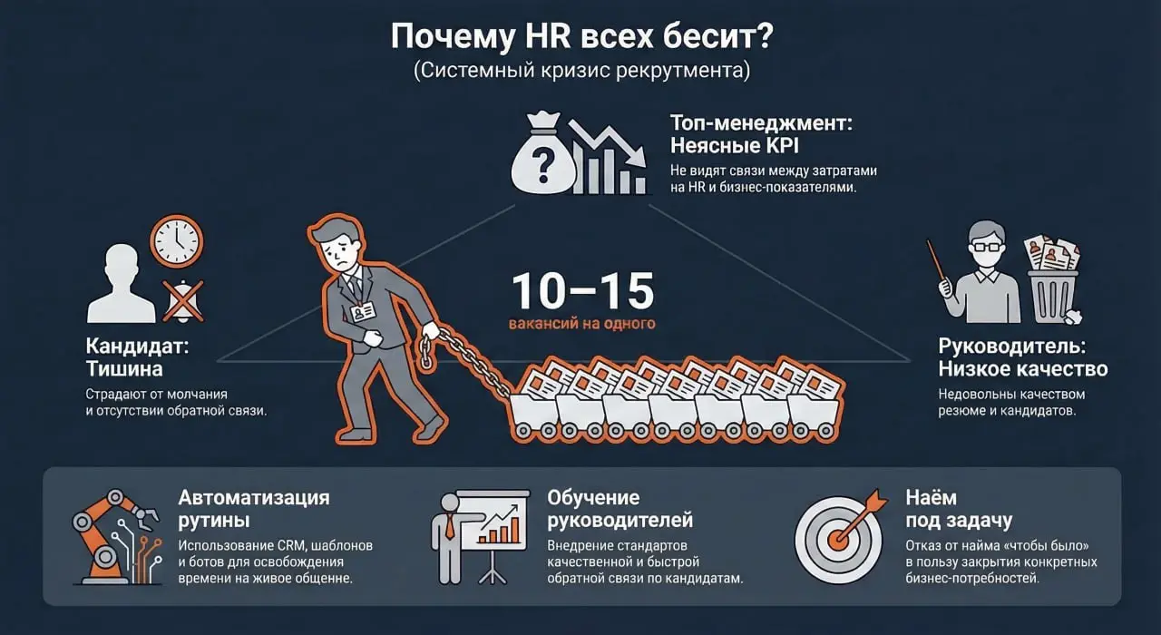 HR-департамент, который бесит всех
Коротко и больно. С обратной стороны баррикад | Сетка — социальная сеть от hh.ru