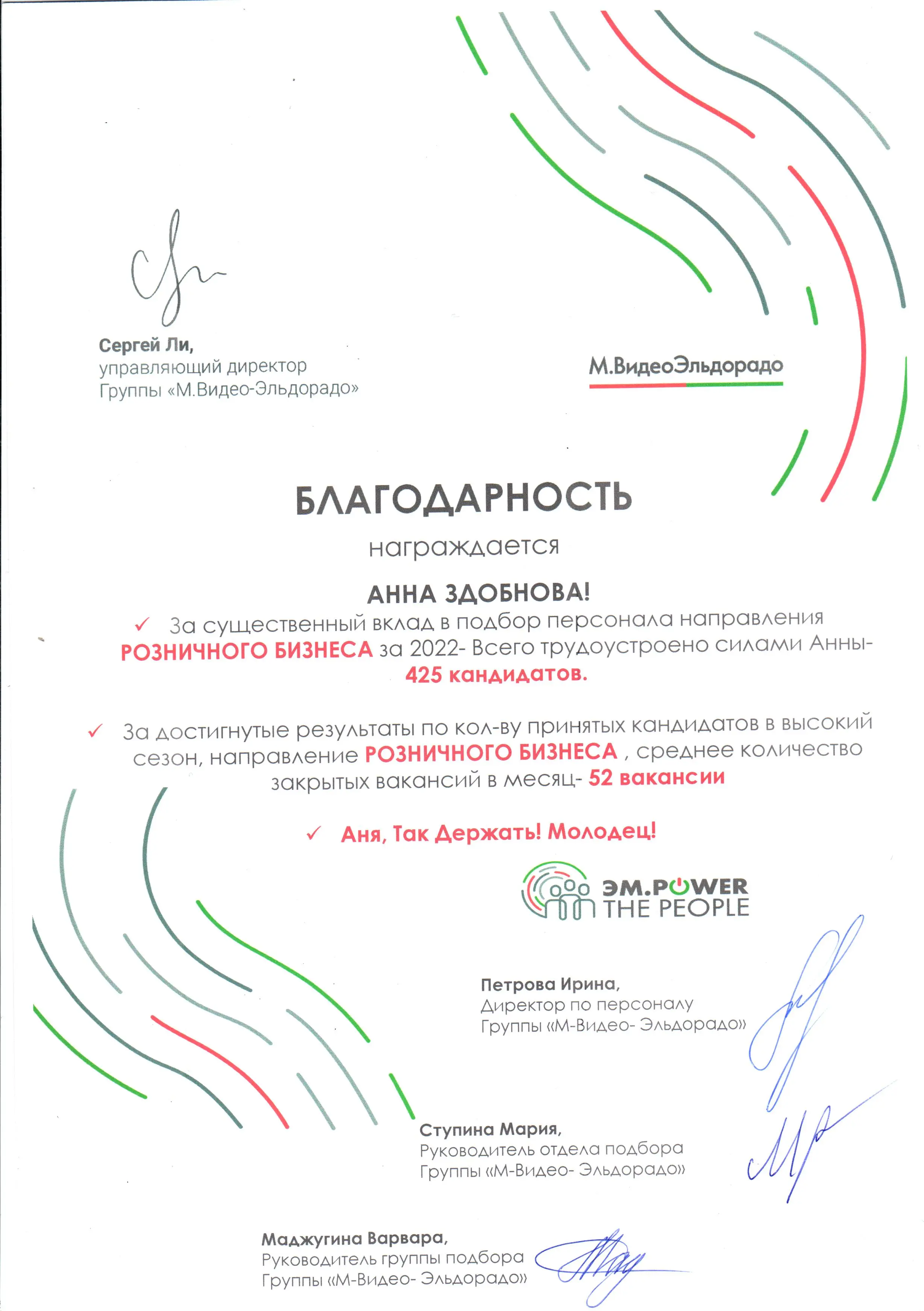 Network member avatar