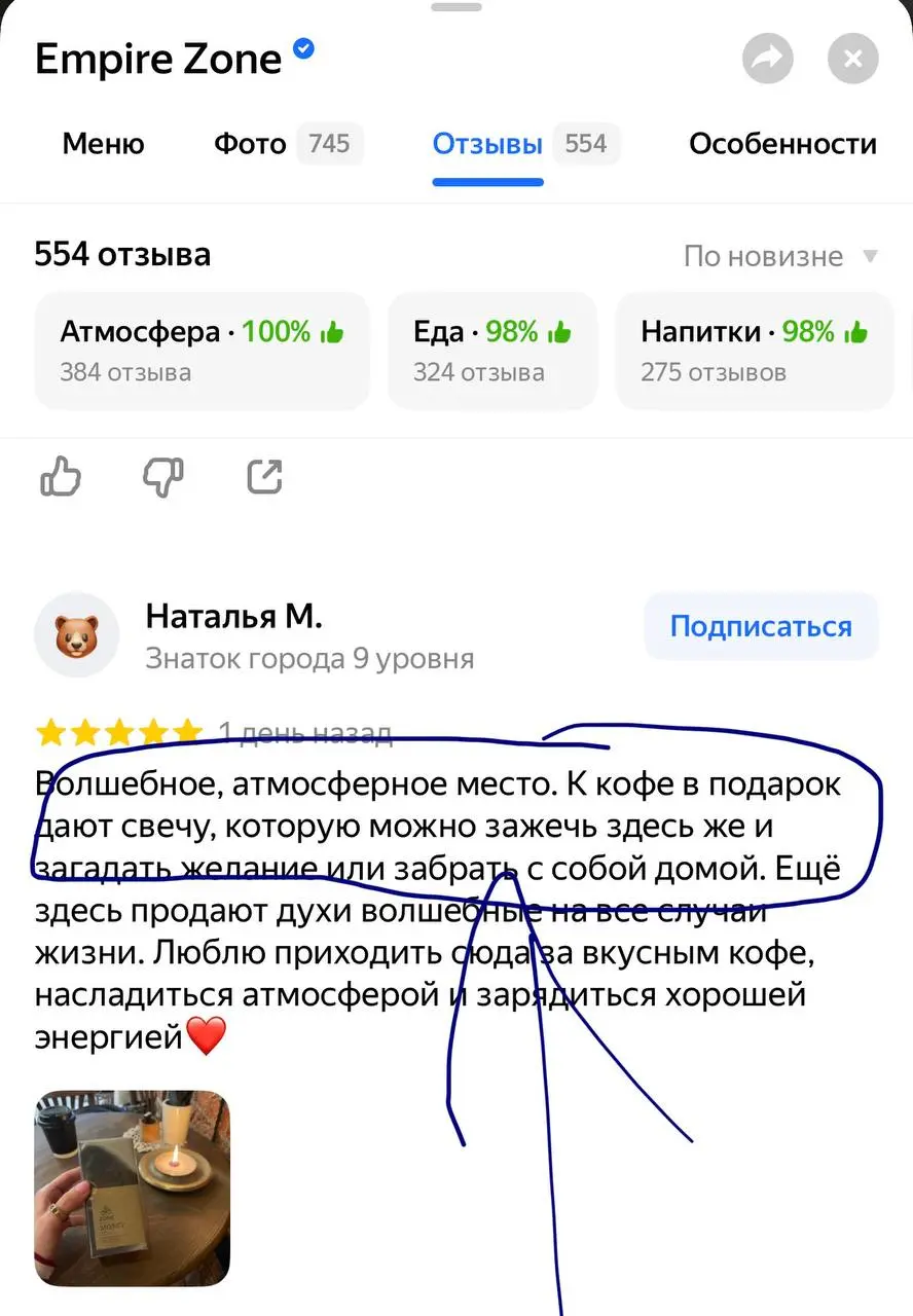 В списке желаний для посещения
Empire Zone
Магазин парфюмерии + кафе | Сетка — социальная сеть от hh.ru