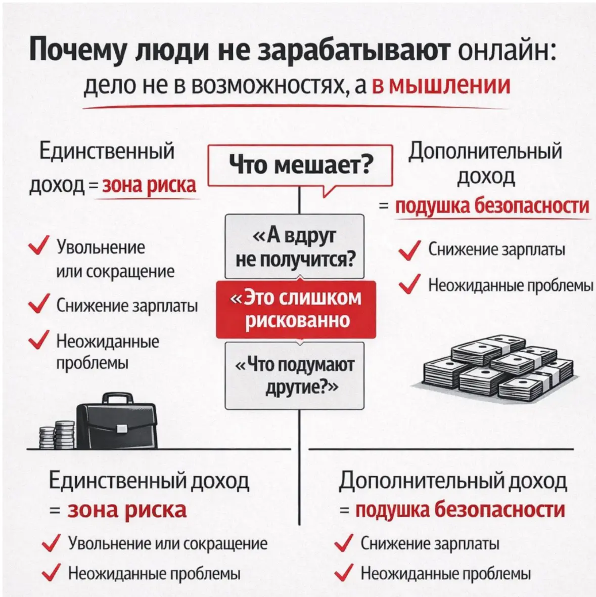 Почему люди не зарабатывают онлайн: все дело в мышлении! | Сетка — социальная сеть от hh.ru