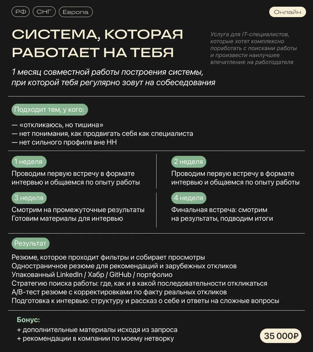 Обновленный формат услуг JTBL
Знакомим с новым комплексом услуг и открываем запись на апрель!
Мы все так же про продуктовый и персонализированный подход, поиск работы по методу Agile, но теперь в боле... | Сетка — социальная сеть от hh.ru