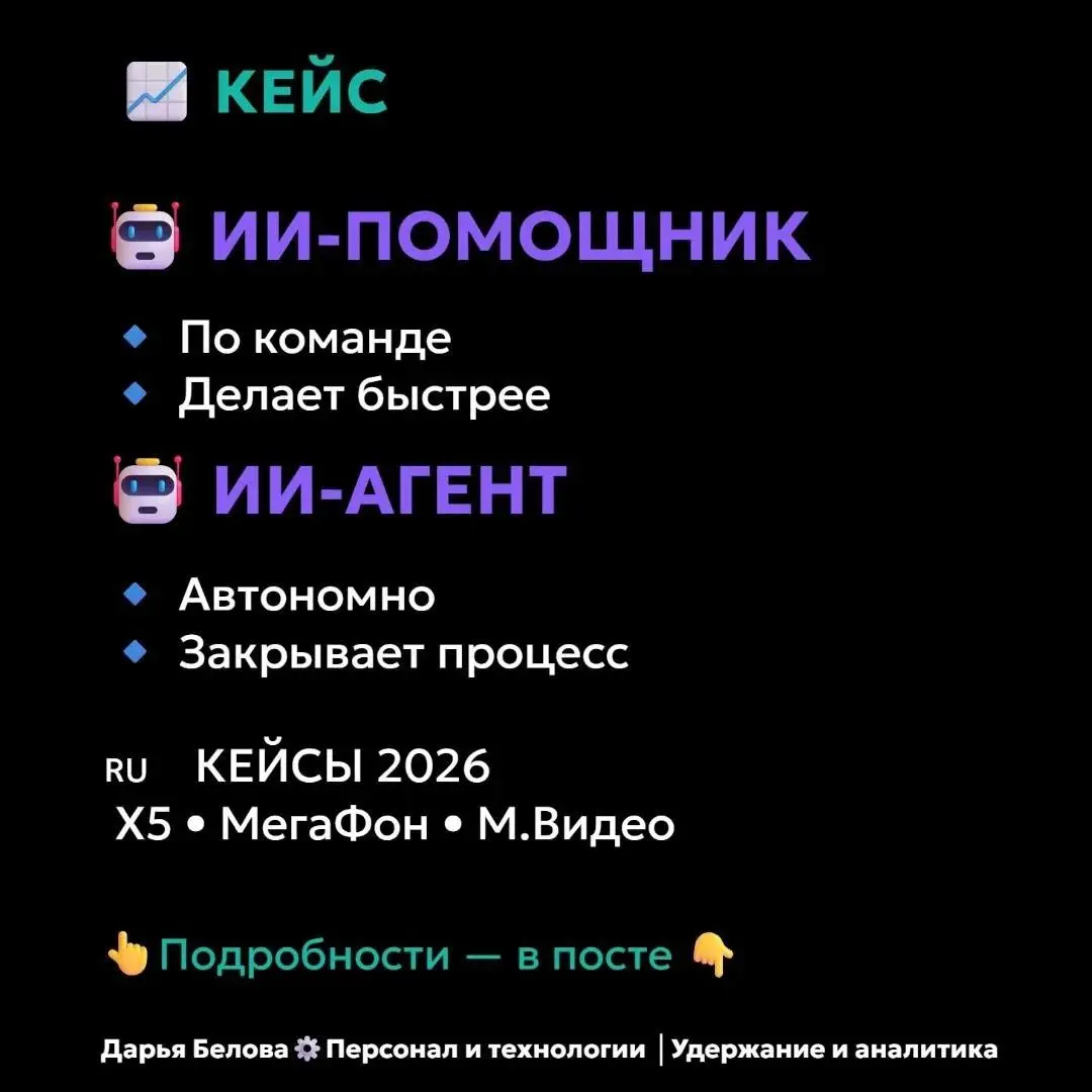 #кейсы: От ИИ-помощников к ИИ-агентам. Как работают X5, МегаФон и М | Сетка — социальная сеть от hh.ru