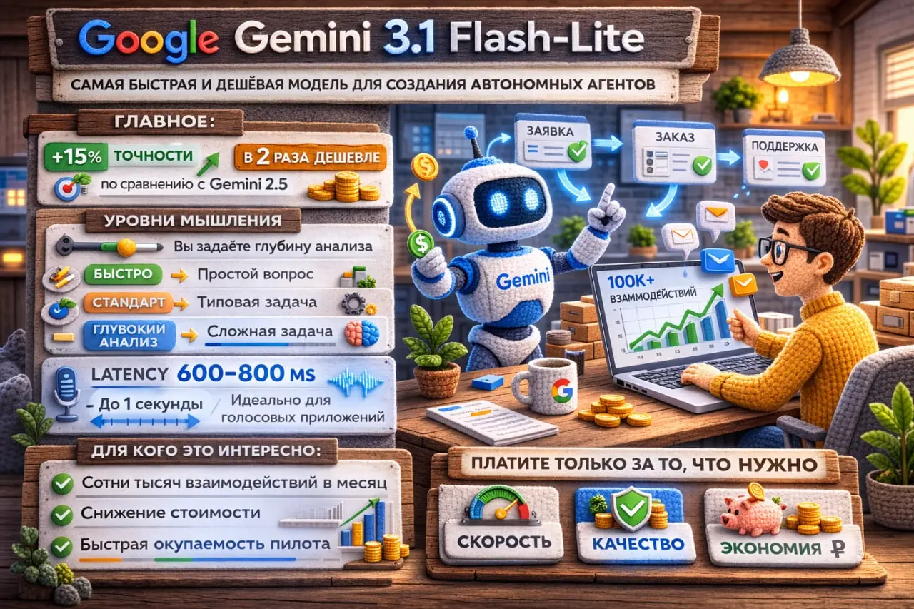 Google Gemini 3.1 Flash-Lite | Сетка — социальная сеть от hh.ru