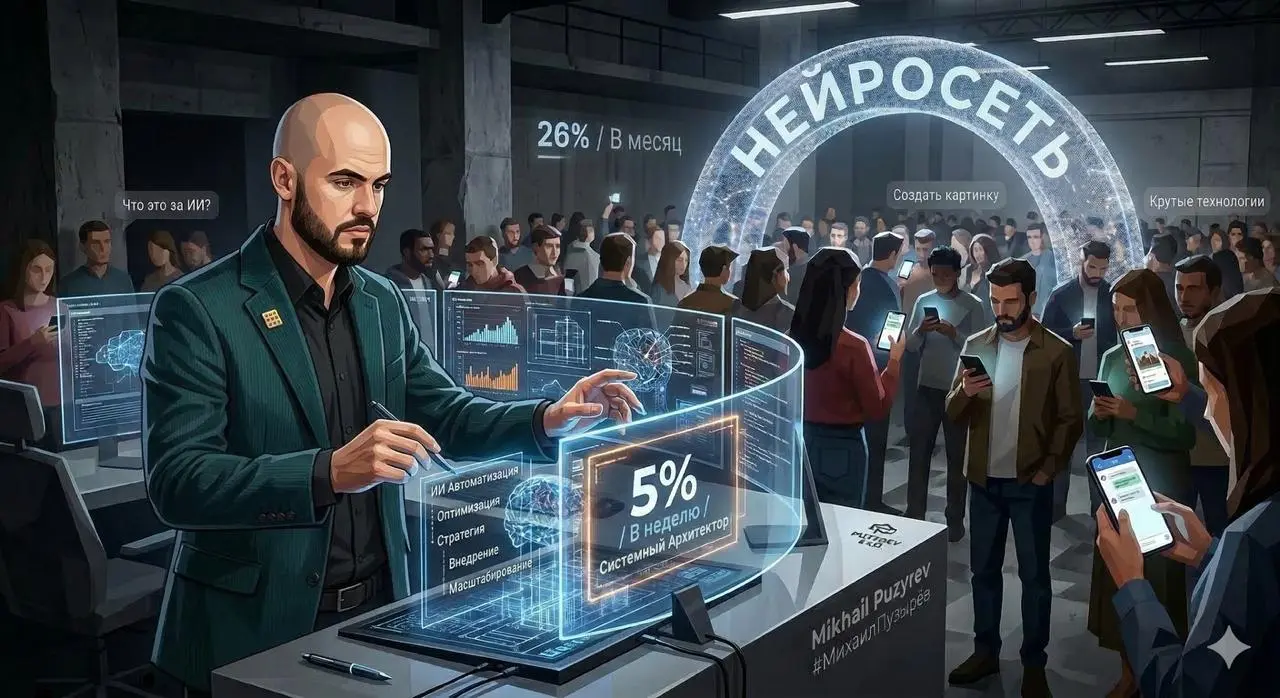 ИИ в России: тотальная цифровизация или цифровое плацебо?
🧩 26% россиян касаются нейросетей раз в месяц, а реально работают в них только 5% | Сетка — социальная сеть от hh.ru