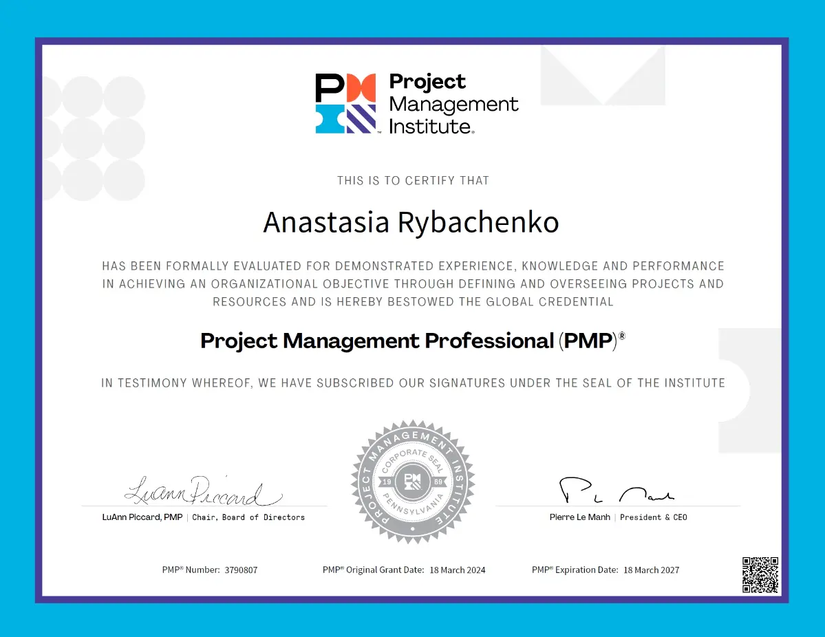 Project Management Professional (PMP) | Сетка — социальная сеть от hh.ru
