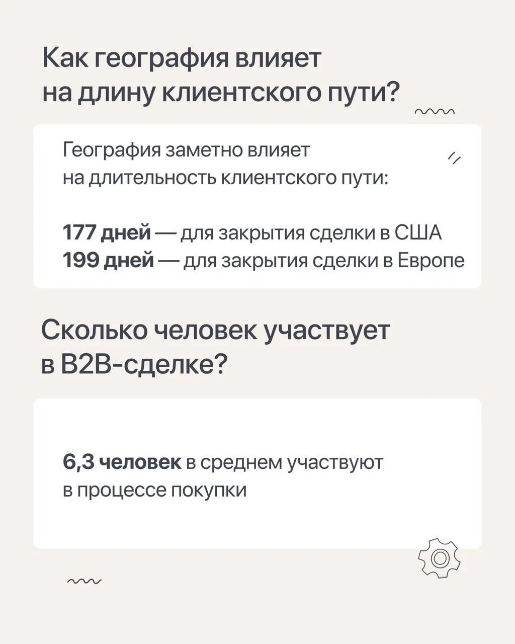 9 B2B-бенчмарков от Dreamdata
Набрела на любопытные B2B-бенчмарки от любимых Dreamdata, делюсь ими в карточках нового поста рубрики #лучшеинескажешь | Сетка — социальная сеть от hh.ru