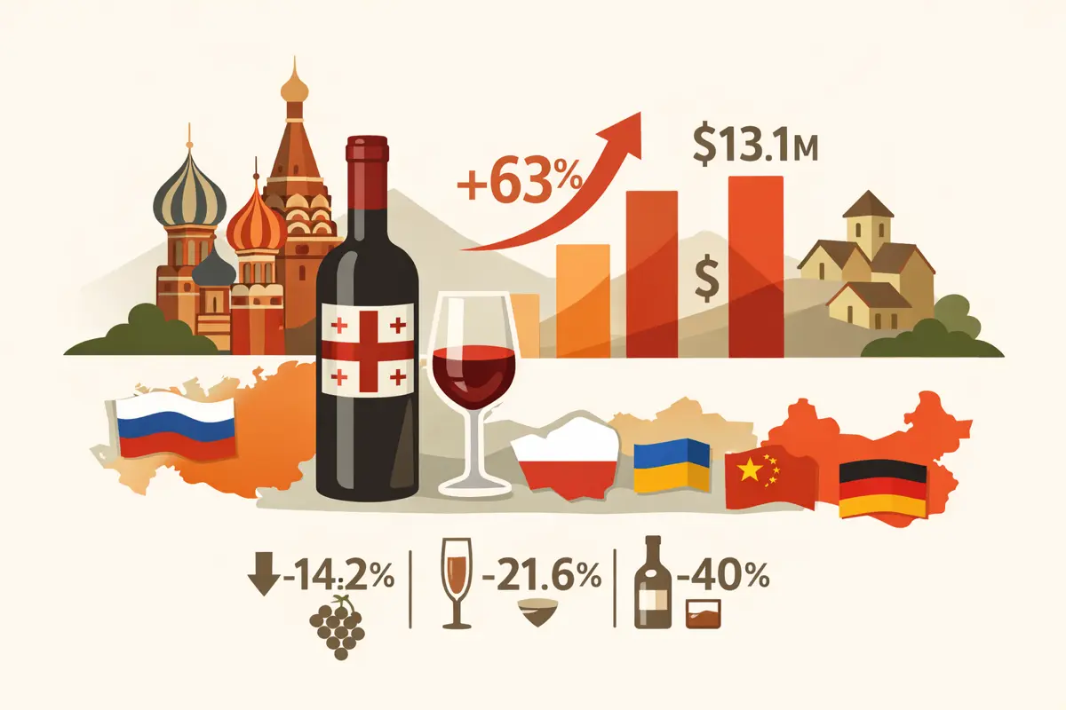 🍷 Грузия резко увеличила экспорт вина в РФ | Сетка — социальная сеть от hh.ru
